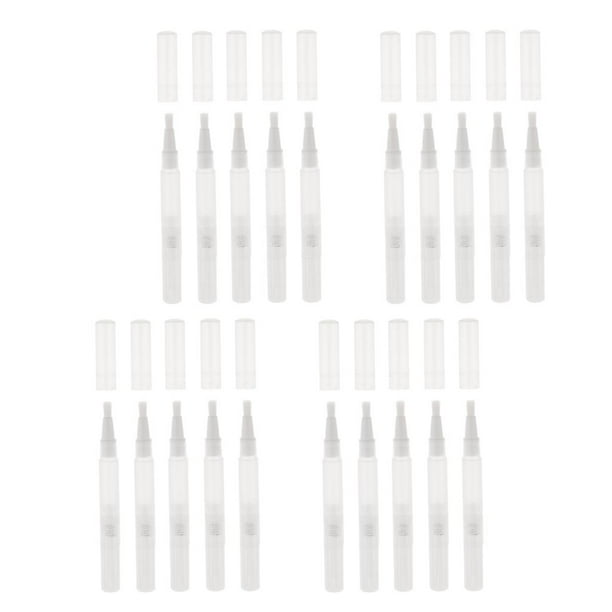 20 Piezas Pen W / Brush Tubos de Aceite de Cutícula de Aceite Esencial Recargables Cosméticos