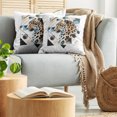 thumbnail image 5 of Ambesonne Leopard Throw Pillow Cover 2 Pack, Watercolor Minimal Modern, 20", Brown White and Blue, 5 of 7