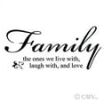 thumbnail image 2 of Family the Ones We Live With Laugh With and Love Vinyl Lettering Wall Decal Sticker Home Decals Size: 16.5"H x 35"L Color: Black, 2 of 5