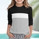 thumbnail image 1 of Blusas y camisas de manga corta con cuello redondo para verano y primavera, moda para niños pequeños, blusa lisa con cuello redondo y manga 3/4 para mujer, blusa de poliéster para niños, 1 of 5