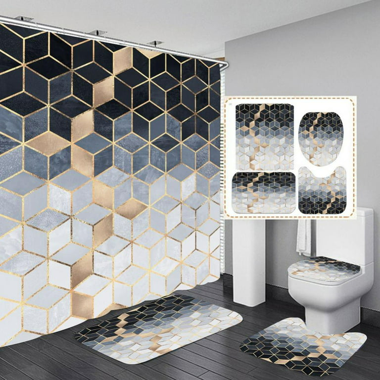 Square Bath Mat Polyester Soft Best Bathroom Balcony Modern