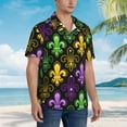 thumbnail image 5 of Fotbe Mardi Gras1 Hawaiian Shirt For Men Unisex Summer Beach Casual Short Sleeve Cotton Linen Button Down Shirts-3x-Large, 5 of 9