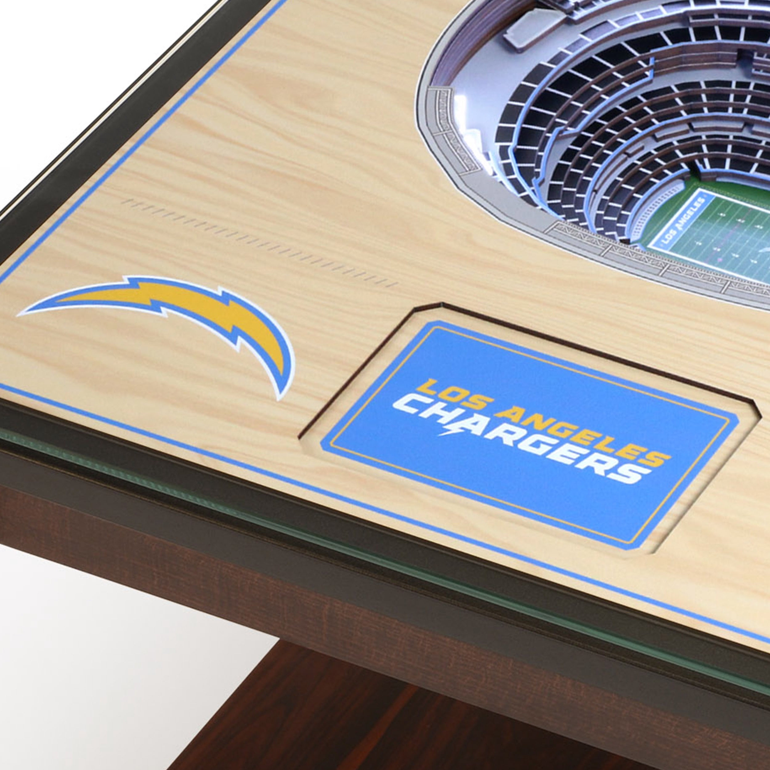 Los Angeles Chargers 25-Layer StadiumViews Lighted End Table