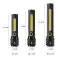 thumbnail image 2 of Linterna, Linterna de Luz Fuerte, Linterna Impermeable, USB R, 2 of 4