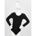 thumbnail image 3 of TiaoBug Girls Long Sleeve Ballet Dance Leotard One Piece Gymnastics Jumpsuit Unitard 3-12 Black 6, 3 of 5
