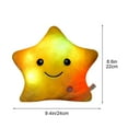 thumbnail image 3 of Fiudx Almohada de Estrella Brillante, Peluche de Pentagrama Colorido, Tela Suave, Pieza Decorativa Versátil, Lavable a Máquina, Ideal para Relajarse y Dormir, Regalo Ideal., 3 of 5