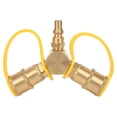 thumbnail image 2 of Propane Quick Connector, Brass Material   Gas Line Splitter NPT Standard Thread Sealed  For RV, 2 of 8