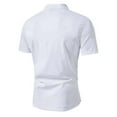 thumbnail image 5 of JIUKE T Shirts for Men Short Sleeve Stand Collar Buttons Fashion Shirts Slim Fitted Business Casual Tees Tunic Tops, 5 of 5