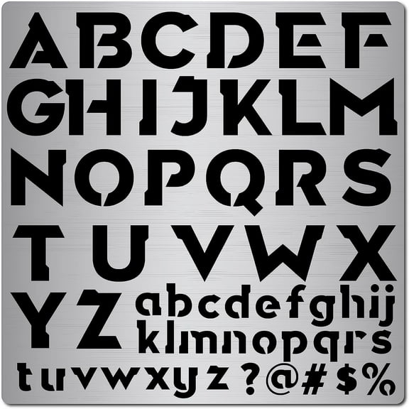 1pc 6.3 Inch Metal Letter Stencil Stainless Steel Lettering Alphabet Symbol Painting Template Number Stencils Journal Tool for Painting Wood Burning Pyrography and Engraving