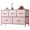 Pink and Rose Gold, variant on GALAXHERO 5-Drawer Dressers for Bedroom, Wide Chest of Drawers Nightstand Storage Tower with Fabric Bins for Closet, Living Room, Hallway, Pink