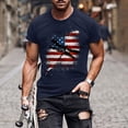 thumbnail image 1 of LSLJS 4 Juillet Shirts for Men Jour de l'Indépendance Impression Libellule Shirts Plage Manches Courtes Col Rond Haut, 1 of 5