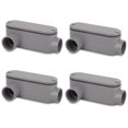 thumbnail image 1 of Cuerpo de conduit CKVIHAV de PVC rígido de 3/4" tipo LR, paquete de 4, gris, 1 of 7