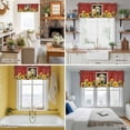 thumbnail image 5 of Sheep Sunflowers Valance Curtain for Windows White Yellow Flower Bee Farms Animal Oil Painting Rod Pocket Curtain Valances Short Window Treatments for Kitchen Bathroom Laundry Basement 60 x 18 Inch, 5 of 9