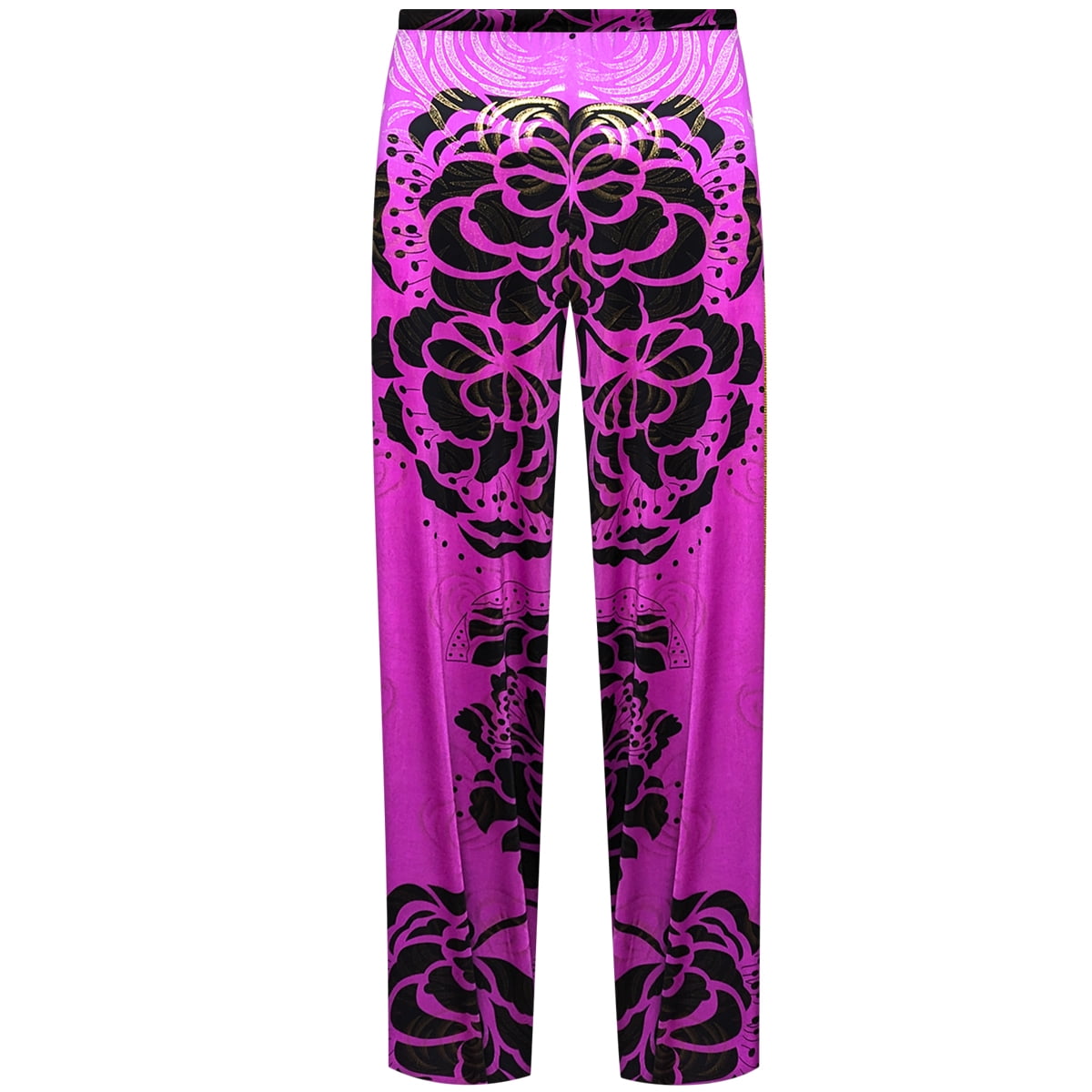 Plus size 0x Black PInk Rose Slinky Tapered pink Pants 