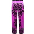 thumbnail image 1 of Plus size 9x Extra Tall Black PInk Rose Slinky Tapered pink Pants, 1 of 4