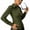 *Army Green, variant on Women's Collared V Neck Flare Long Sleeve Button Down Blouse,Solid Color Slim Fit Casual Work Shirt Army Green,Women's Plus XXL