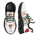 thumbnail image 1 of Zapatos de enfermera para mujer, blancos, con dibujos animados, cómodos, transpirables, con plataforma, de malla tejida, 1 of 6