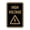 Black Gold, variant on Portrait Round High Voltage Sign (Black) - Small