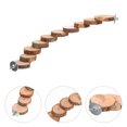 thumbnail image 3 of Light Brown Bird Ladder Toy for Pet Use Premium Synthetic Material Convenient Parrot Perch Size 20 x 5 Inches, 3 of 9