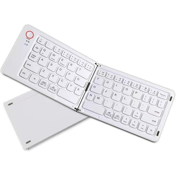 MYKOMI Foldable Keyboard, 67 Keys Magnetic Slim Bluetooth Keyboard with Scissor Leg Keys, Compact Mouse, Tri System Universal, for Phone Tablet Laptop