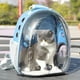 thumbnail image 4 of Wdftyju Portador de viaje para mascotas Cápsula espacial transparente Gato Burbuja Mochila (Azul) Wdftyju 5nm6br1jf2uh9ur5D05, 4 of 9