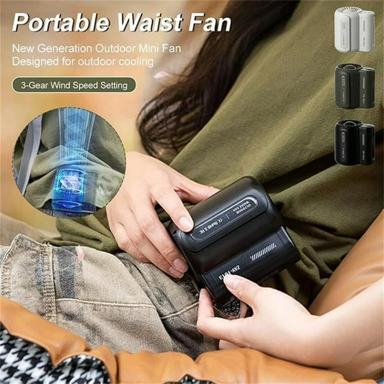 Shirt Clip Fan,Mini Waist Fan,Portable Cooling Clip Fan