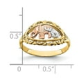 thumbnail image 5 of Auriga Fine Jewelry 14K Two-tone w/White Rhodium Two Elephants Ring for Women Size 7, 5 of 6