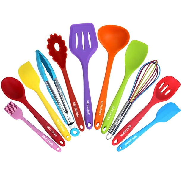 Juego de utensilios de cocina BESTZMWK 11, silicona antiadherente