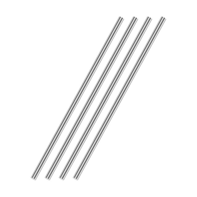 Unique Bargains 4mm x 200mm 304 Tige Ronde Solide en Acier Inoxydable pour Bricolage Artisanat Argent - 4pcs