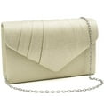 thumbnail image 2 of Milisente Women Evening Bag Faux Leather Pleated Clutch Purse Envelope Clutches(Gold), 2 of 6