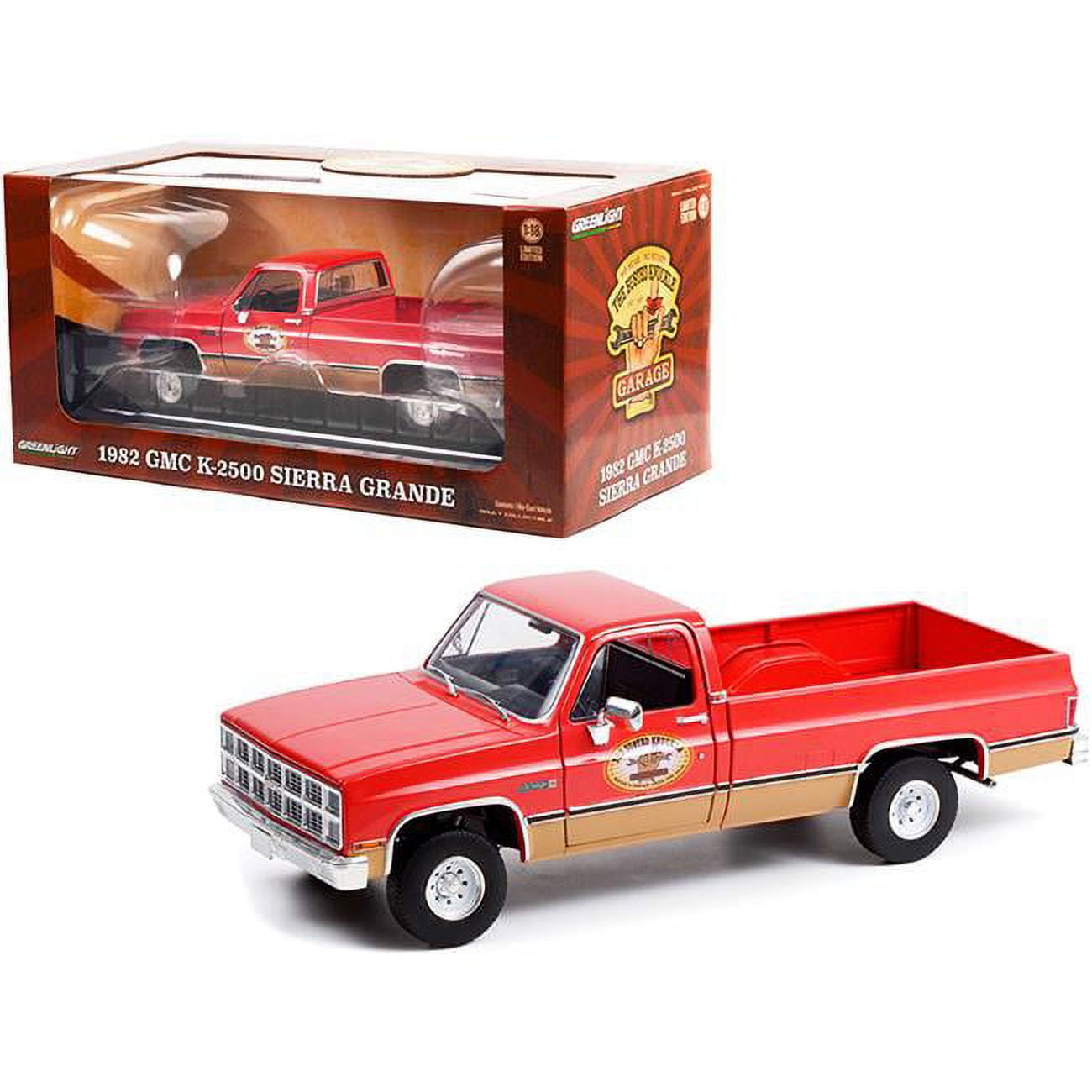 グリーンライト　1982 GMC K2500 シエラグランデ　1:18 1/18 1982 GMC K-2500 K2500 Sierra Grande Wideside (White) Diecast