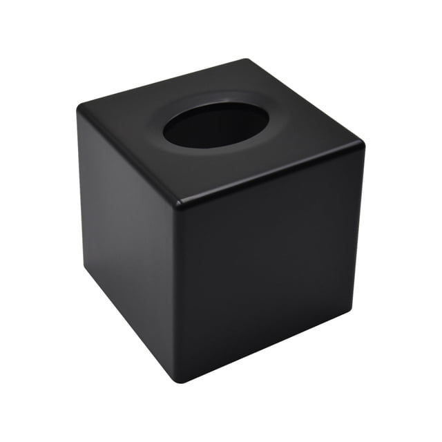 Yuarrent Servilleta de de plástico en su lugar con soporte para caja de pañuelos resistente y duradero, fácil de limpiar y elegante Almacenamiento y organización del hogar negro 4