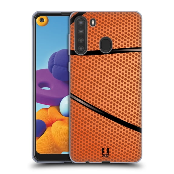 Head Case Designs Ball Collection Basketball Soft Gel Case Compatible with Samsung Galaxy A21 (2020)