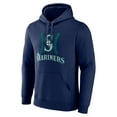thumbnail image 2 of Men's Cal Raleigh Navy Seattle Mariners Name & Number Fastball Pullover Hoodie, 2 of 3