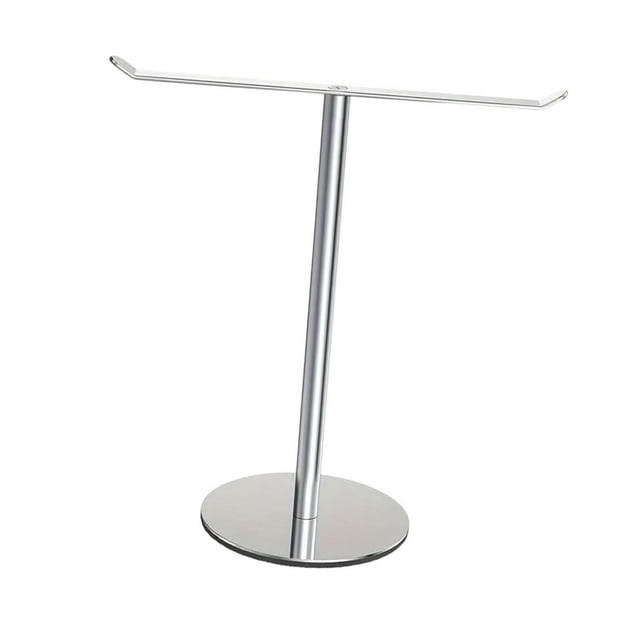 Soporte para toallas de mano Organizador de mostrador Barra de toalla vertical de acero inoxidable Toalla de mano argén