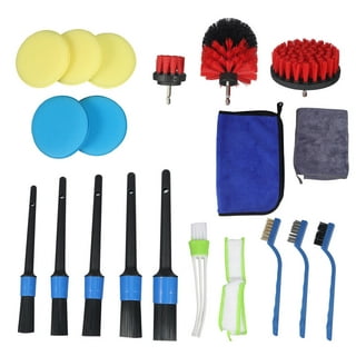 Car Cleaning Kit Interior Detailing Wash Brushes Drill Engine