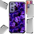 thumbnail image 1 of Compatible with Samsung Galaxy S21 Plus 5G Hybrid Fusion Guard Phone Case Cover (Artistic Camo Purple), 1 of 1