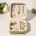 thumbnail image 6 of Map Section Travel Portable Jewelry Stand and Organizer Box - Square Storage Box for Rings, Earrings, Necklaces, Bracelets, and More - Suitable for Girls and Women - Jewelry Boxes for Travel, 6 of 6