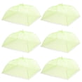 thumbnail image 1 of 6 Piezas Grandes y Altas Cubiertas para Alimentos de Malla de 17" para Exteriores, Cubiertas Protectoras para Alimentos Plegables, Verdes, 1 of 6