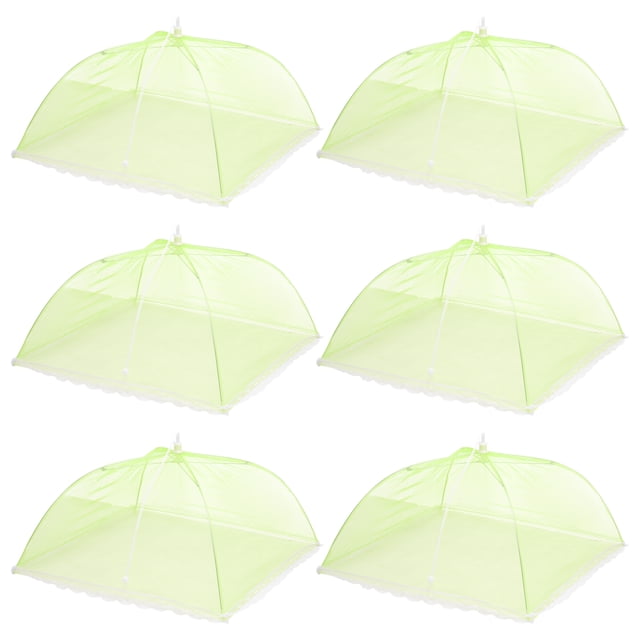 6 Piezas Grandes y Altas Cubiertas para Alimentos de Malla de 17" para Exteriores, Cubiertas Protectoras para Alimentos Plegables, Verdes