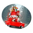 thumbnail image 4 of Housse de Table Élastique 47 Pouces, Nappe Ronde en Polyester, Imperméable, Motif Voiture de Noël, 4 of 7