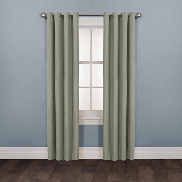 Mainstays Faux Suede Drapery Grommet Window Curtains Panel