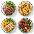 thumbnail image 2 of 8 Pcs Glass Food Storage Containers with Lids 30oz, Airtight Meal Prep Lunch Box Containers Set for Soup, Leftover, Microwave/Oven/Freezer/Dishwasher Safe, BPA Free, 2 of 9