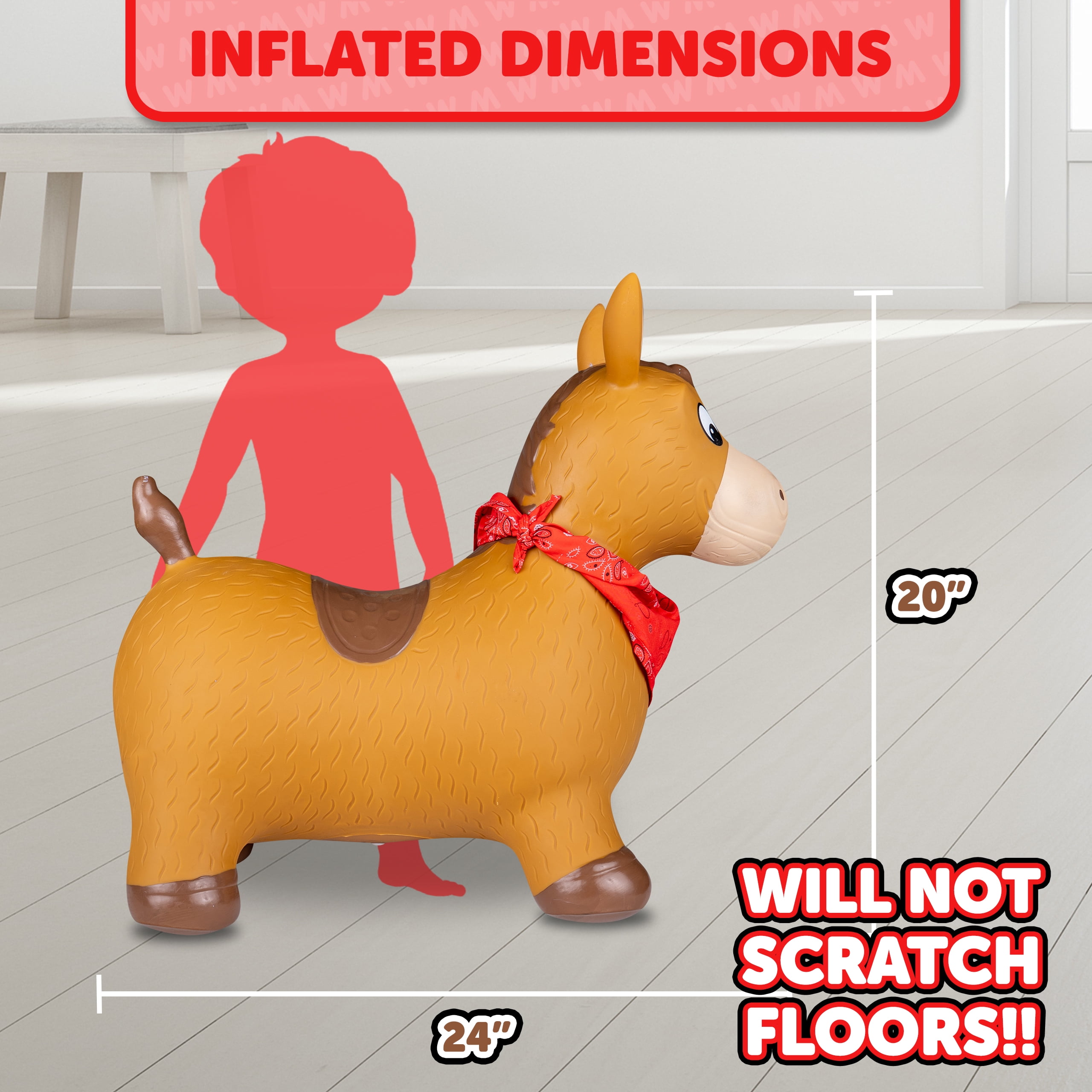 Inflatable horse hopper on sale