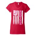 thumbnail image 2 of Survivor Awareness Flag Awareness Womens V-Neck Tee, Red, 2XL, 2 of 3