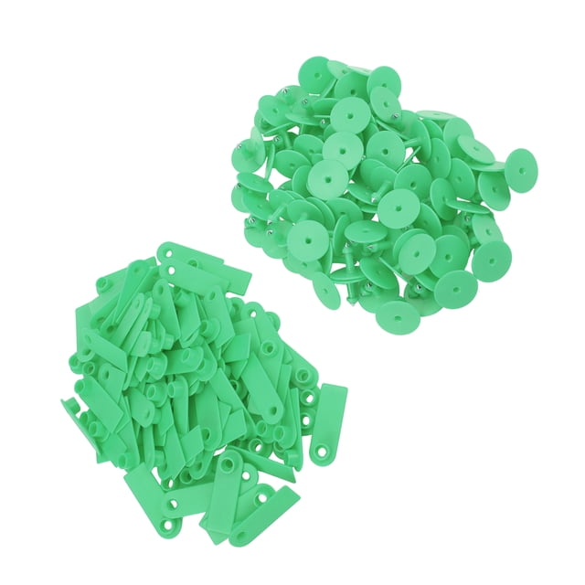 Ear Tags, 100pcs TPU Soft Safe Durable Ear Tag For Livestock Pig Livestock For Breeding Population Prevention Control No Letters, Green
