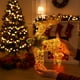 thumbnail image 4 of Reno navideño de hierro forjado, decoración para debajo del árbol de Navidad. Reno luminoso con luces, figura de reno de 30 cm de alto., 4 of 7