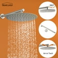 thumbnail image 3 of Boyel Living Shower System 12 inch Rain Shower Head Wall Mount Dual Shower Heads for Bathroom Handheld Rainfall Shower Faucet Set with Valve Included in Brushed Nickel, 3 of 7