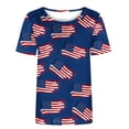 thumbnail image 4 of GERsome American Flag T-Shirts for Women Short Sleeve Crew Neck 4th of July USA Patriotic Graphic Tees Summer Loose Fit Pullover Tops S-2XL, 4 of 4