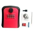thumbnail image 3 of Colaxi Key Lock Box Password Box 4 Digit Code Resettable Key Storage Box Security Lock Box for Store Apartment Outdoor Residential Real Estate Agent Red, 3 of 9